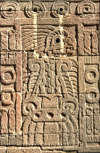 Relief w wityni w Teotihuacn
