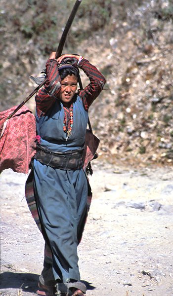 Mieszkanka wioski w dolinie Langtang